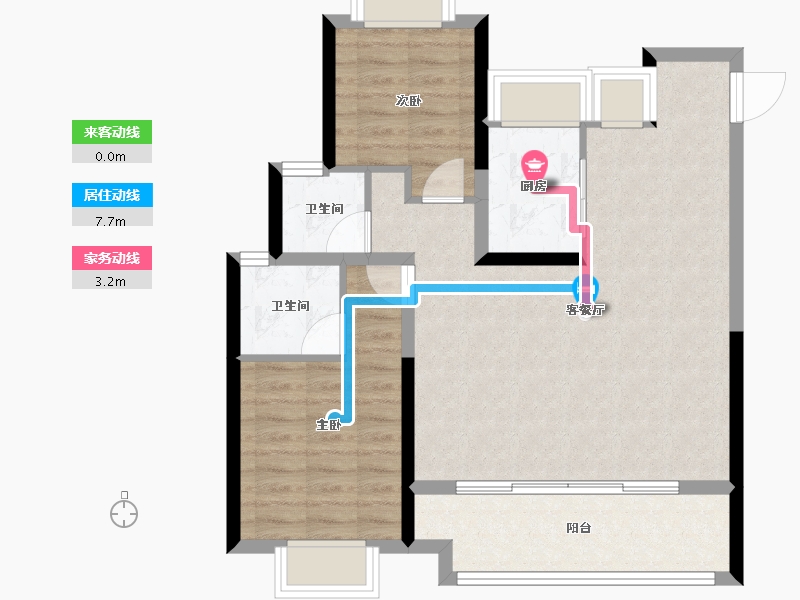 湖北省-武汉市-中建福地星城-76.49-户型库-动静线