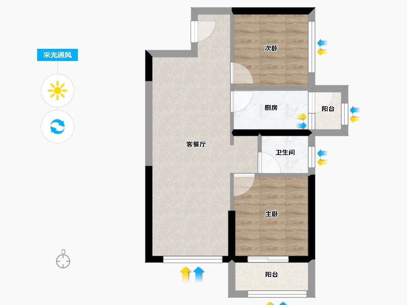 广东省-广州市-华发中央公园-50.00-户型库-采光通风