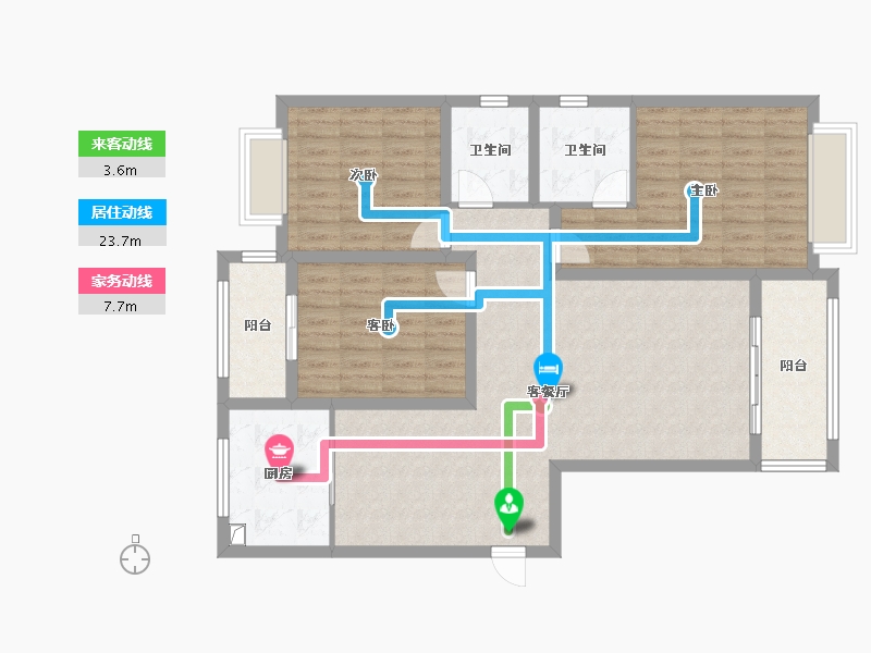 河南省-信阳市-信合湖畔春天3期-140.00-户型库-动静线