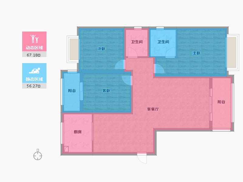 河南省-信阳市-信合湖畔春天3期-140.00-户型库-动静分区