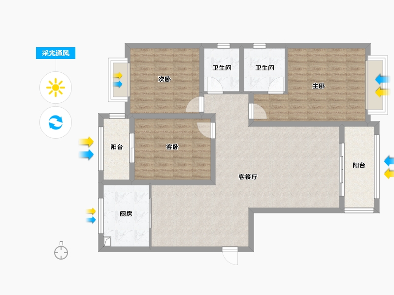 河南省-信阳市-信合湖畔春天3期-140.00-户型库-采光通风