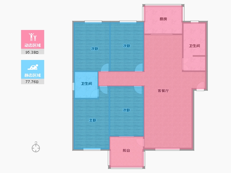 河南省-郑州市-富田丽景花园-172.00-户型库-动静分区