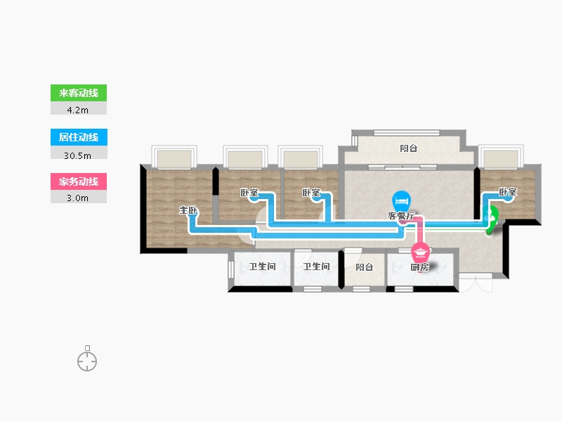 重庆-重庆市-中建滨江星城-一期-88.00-户型库-动静线