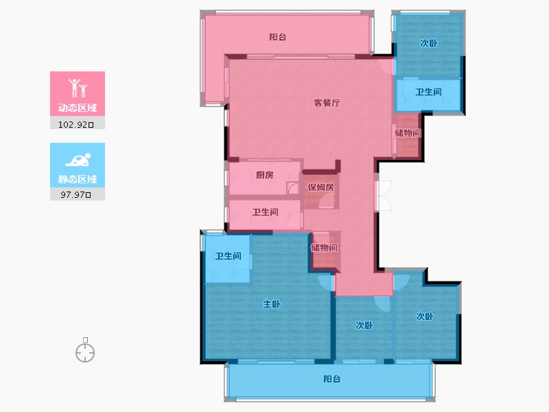 广西壮族自治区-南宁市-保利明玥江山-164.80-户型库-动静分区