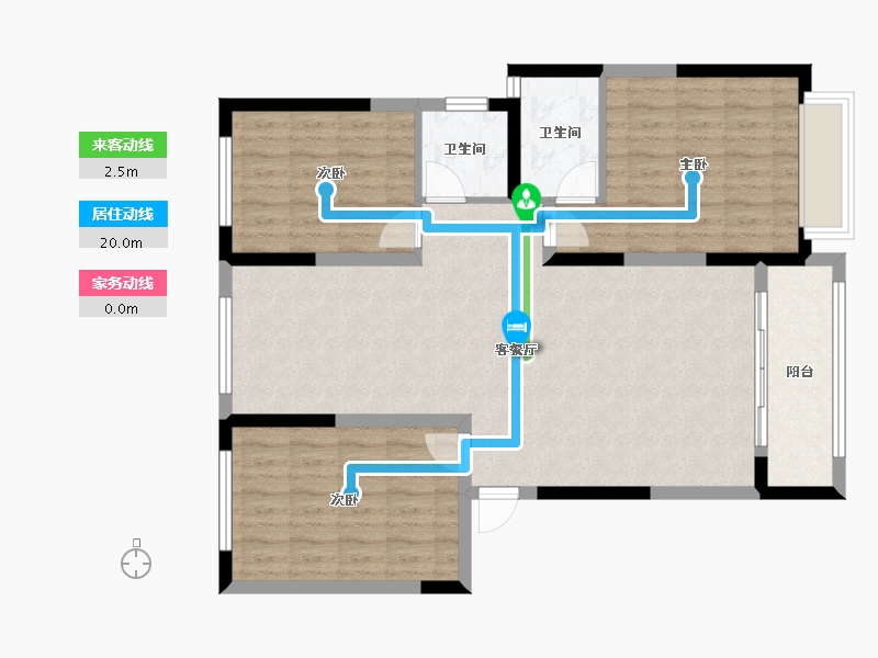 河南省-鹤壁市-淇县中山花园-93.96-户型库-动静线