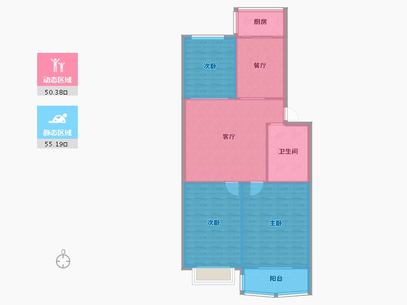 河北省-邯郸市-天水小区-105.00-户型库-动静分区