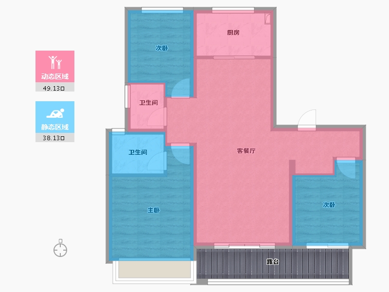 山西省-运城市-纺居新城-109.40-户型库-动静分区