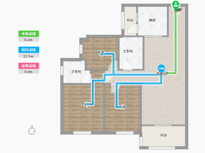 广东省-广州市-碧桂园凤凰城凤荔苑-89.00-户型库-动静线