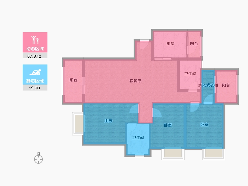 广东省-深圳市-京基·天韵府-120.00-户型库-动静分区