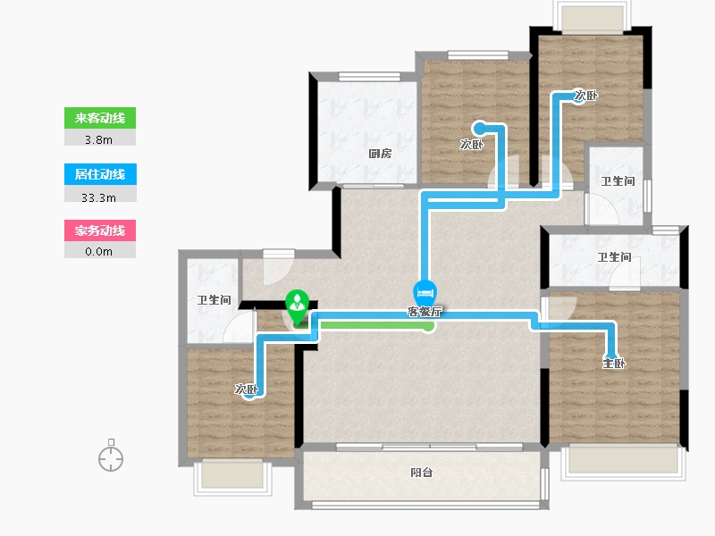 江苏省-盐城市-建发金辉珺和府-140.00-户型库-动静线