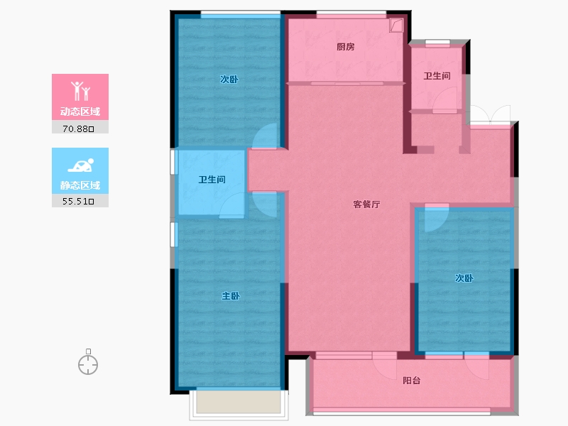 河北省-石家庄市-安联天颂-113.32-户型库-动静分区