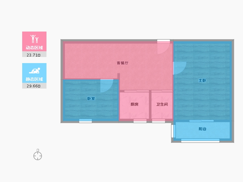 江苏省-南京市-锁金六村-48.80-户型库-动静分区