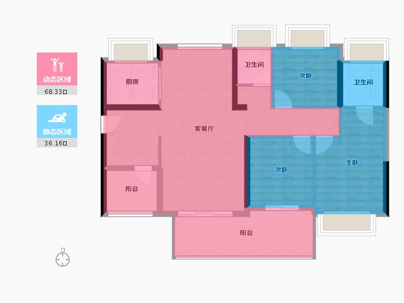 广东省-韶关市-九麟府-96.80-户型库-动静分区