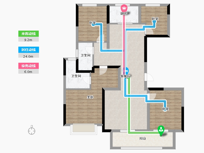 江苏省-徐州市-金地时代艺境-112.00-户型库-动静线