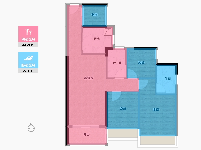 广东省-广州市-岭南悦府-71.20-户型库-动静分区