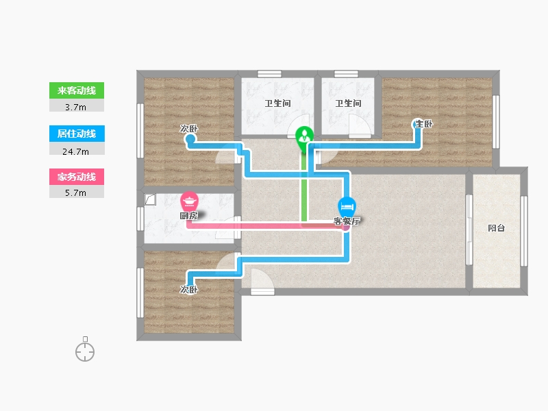 河北省-邢台市-现代城领秀-94.02-户型库-动静线