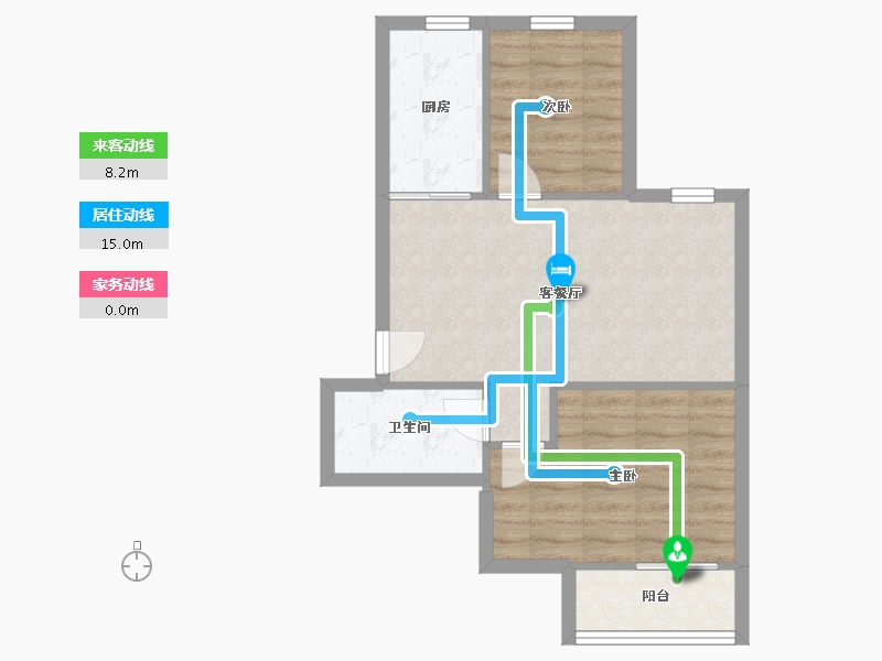 北京-北京市-新景家园-53.40-户型库-动静线