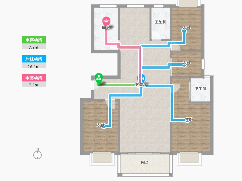 山东省-临沂市-秀水雅苑小区-120.70-户型库-动静线