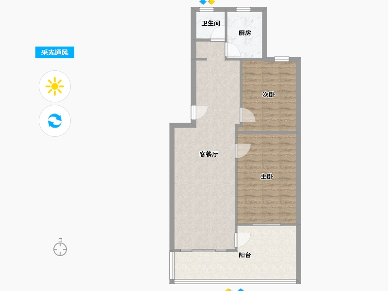 浙江省-杭州市-银河小区-75.00-户型库-采光通风