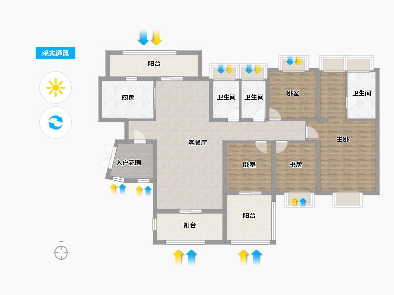 广东省-韶关市-沙湖御景-152.00-户型库-采光通风