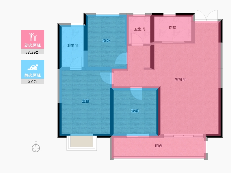 河北省-石家庄市-云华-92.64-户型库-动静分区