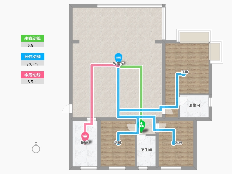 河南省-郑州市-澳龙港湾-109.60-户型库-动静线