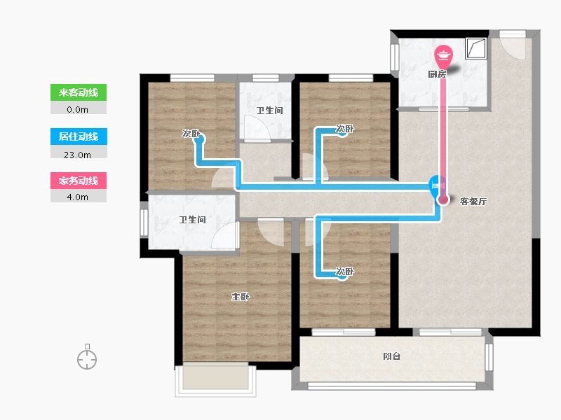 江苏省-盐城市-长坝锦海家园-104.00-户型库-动静线