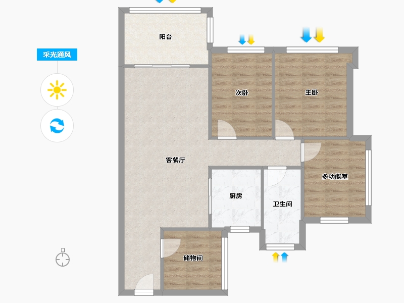 广东省-湛江市-金川高地-82.55-户型库-采光通风