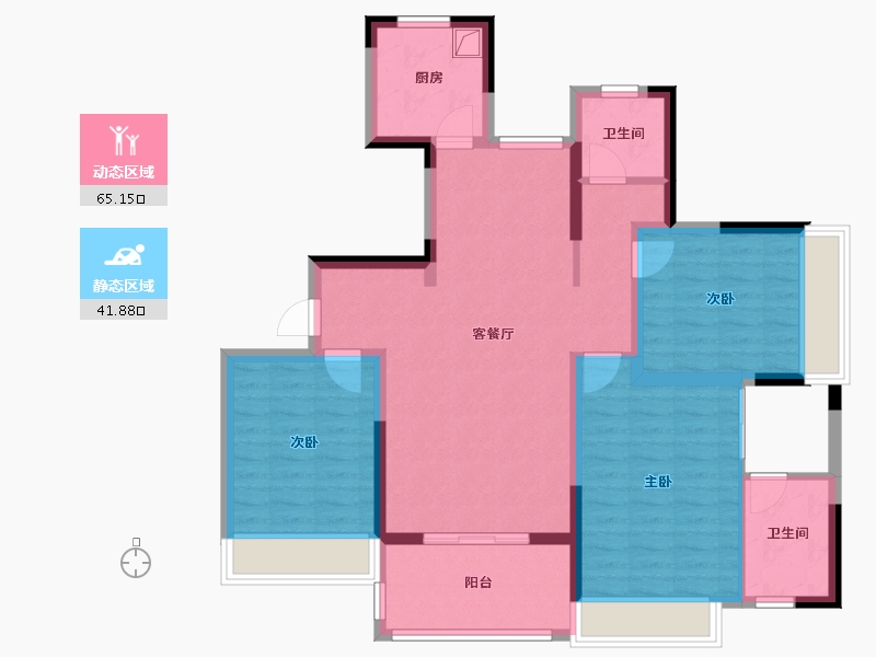 河南省-南阳市-山水和院-95.15-户型库-动静分区