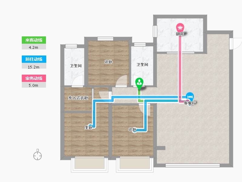 陕西省-西安市-融创西安宸院-93.00-户型库-动静线