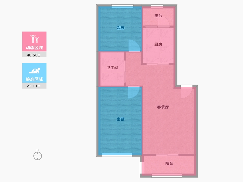 黑龙江省-哈尔滨市-巴黎第五区-65.11-户型库-动静分区