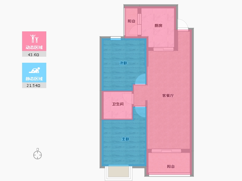 四川省-成都市-上东一号二期-57.89-户型库-动静分区