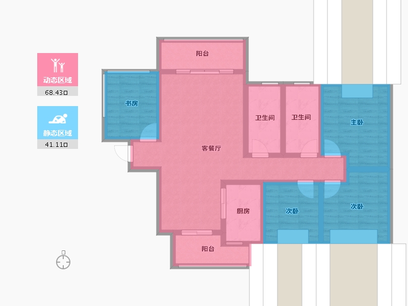 四川省-资阳市-茂源居-97.60-户型库-动静分区