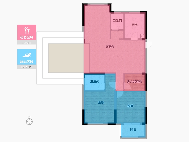 浙江省-杭州市-沈家星盛府-100.00-户型库-动静分区