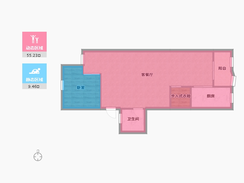 福建省-福州市-苍霞新城嘉兴苑(中平路)-60.00-户型库-动静分区