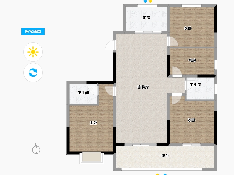 山东省-济宁市-缗泰·君悦府-138.00-户型库-采光通风