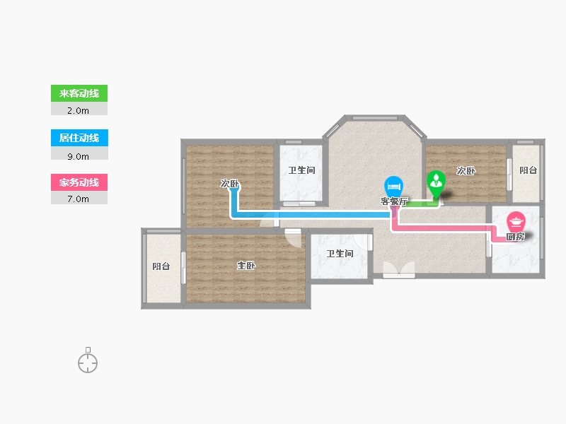 山东省-济南市-庆馨家园-107.20-户型库-动静线