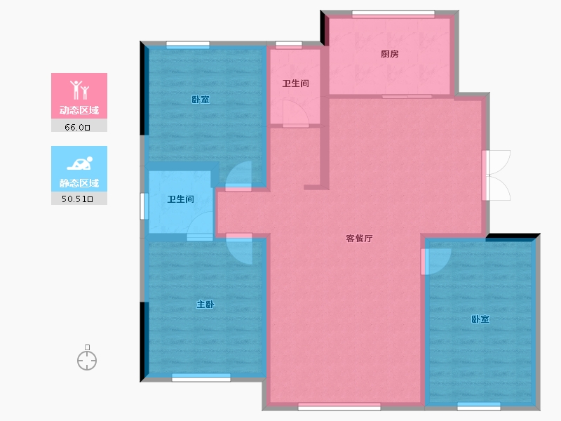 内蒙古自治区-兴安盟-万合观湖兴景-117.20-户型库-动静分区