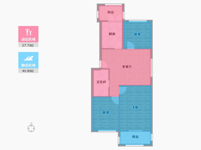 天津-天津市-日华里-71.20-户型库-动静分区