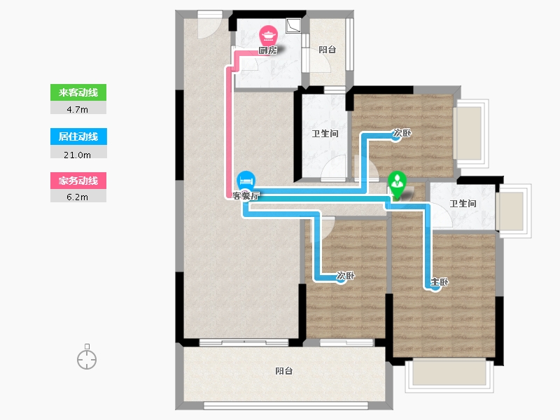 广东省-肇庆市-锦龙凤凰城花园-92.78-户型库-动静线