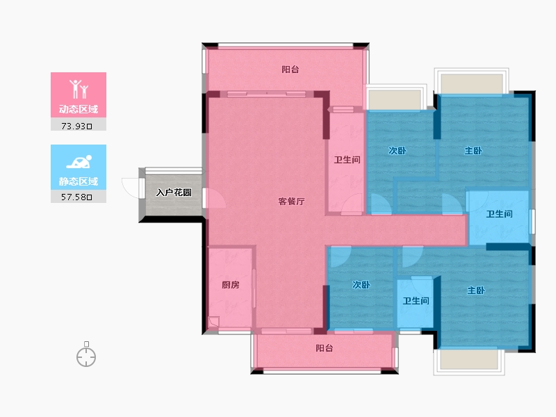 广东省-梅州市-梅湾雅苑-142.00-户型库-动静分区