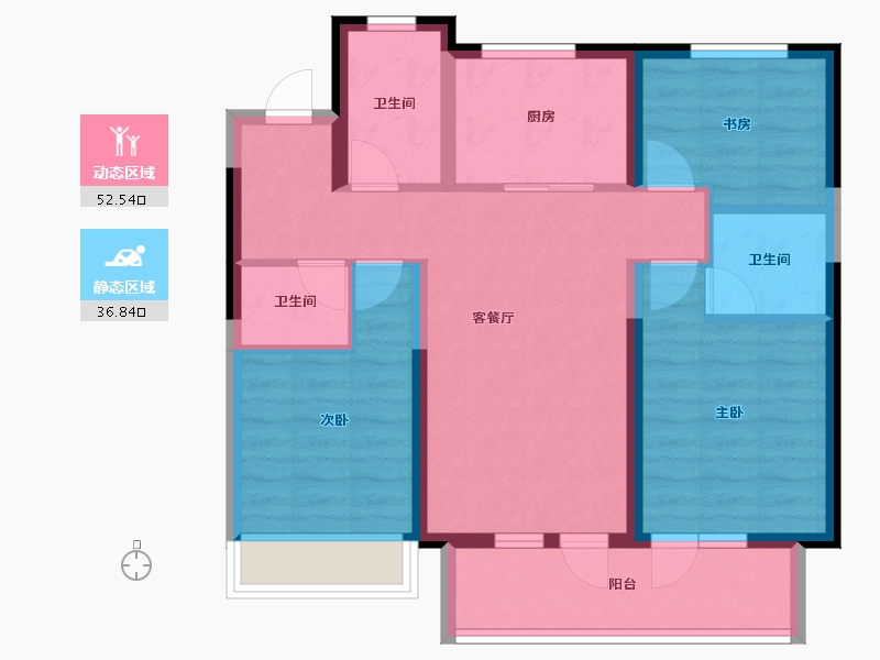 山西省-晋中市-建投文化公馆-87.18-户型库-动静分区