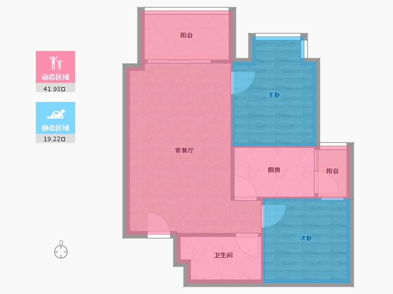 四川省-成都市-海峡新城-三期-54.76-户型库-动静分区