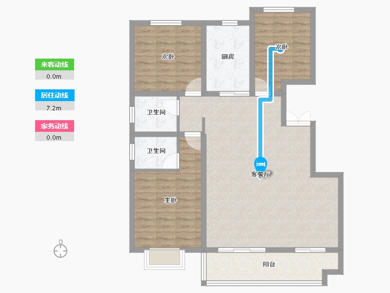 陕西省-宝鸡市-海澜湾-112.00-户型库-动静线