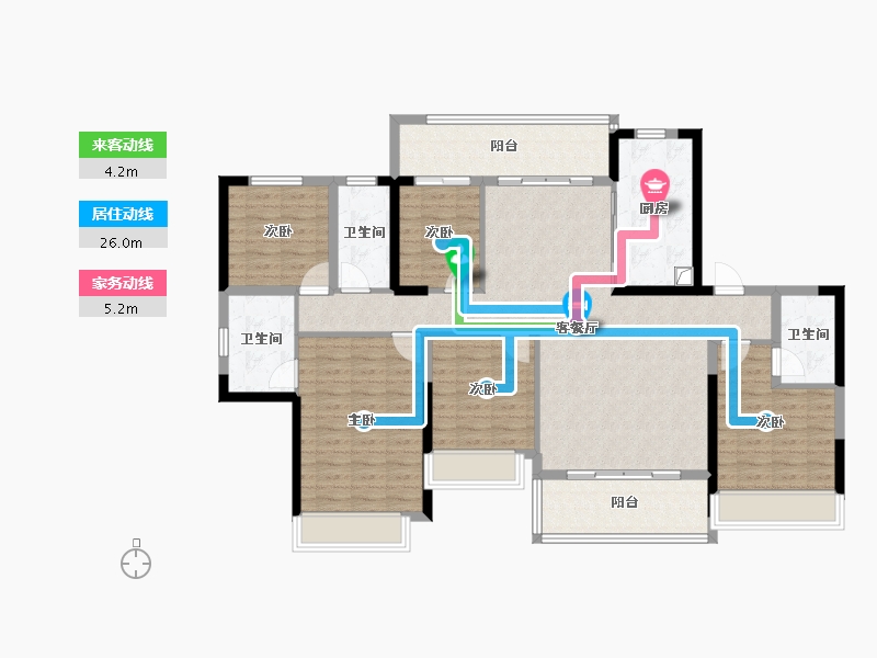 湖南省-长沙市-江山印小区-177.90-户型库-动静线