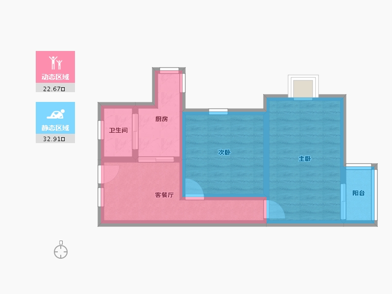 上海-上海市-运光大楼-69.04-户型库-动静分区