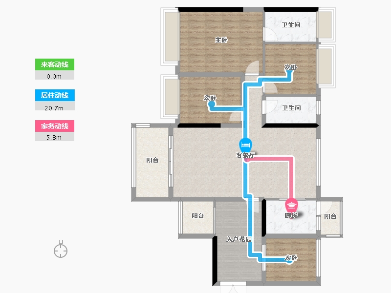 广西壮族自治区-贵港市-迎宾华府-125.60-户型库-动静线