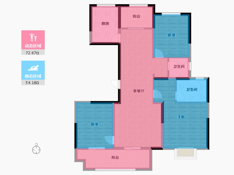 江苏省-徐州市-金为翠微名府-114.09-户型库-动静分区