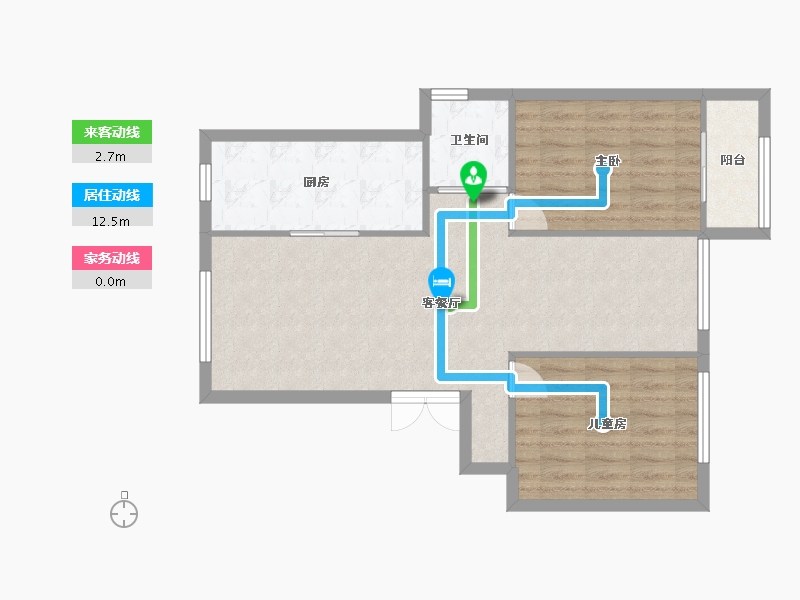 江苏省-南通市-源兴花苑南区-80.00-户型库-动静线