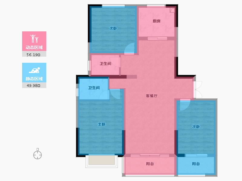 甘肃省-临夏回族自治州-康乐县景悦府-105.60-户型库-动静分区